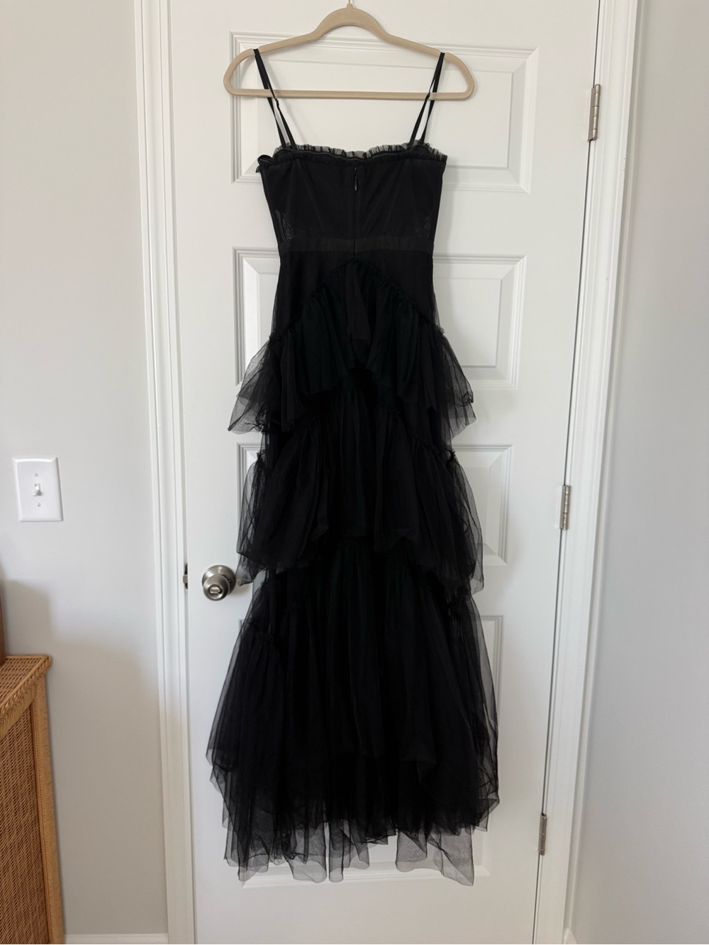 Betsy Adam Black Tiered Dress